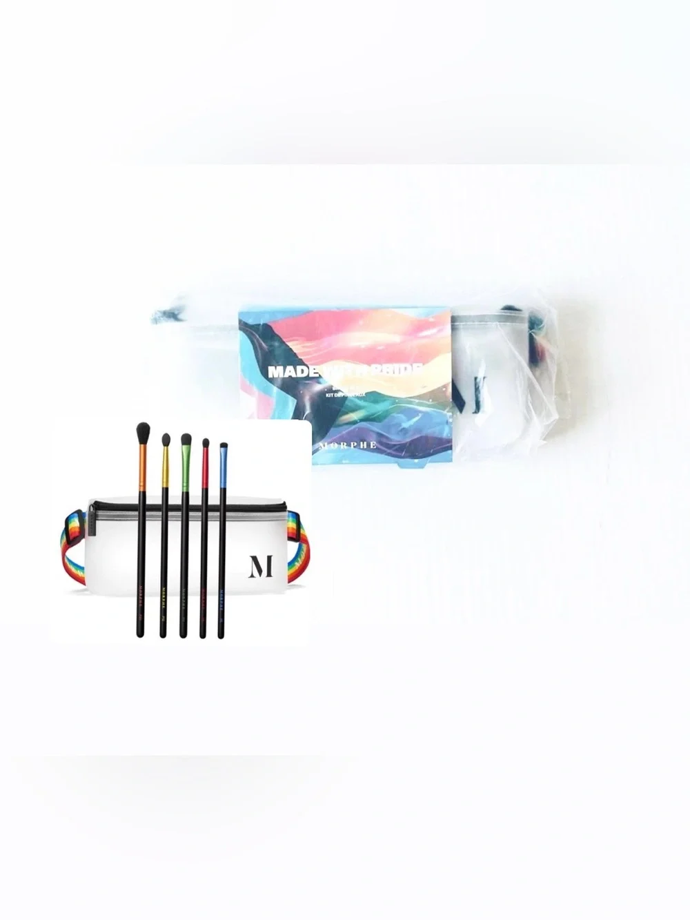 Morphe Pride 6-Piece Eye Brush Set With Pride Belt Bag